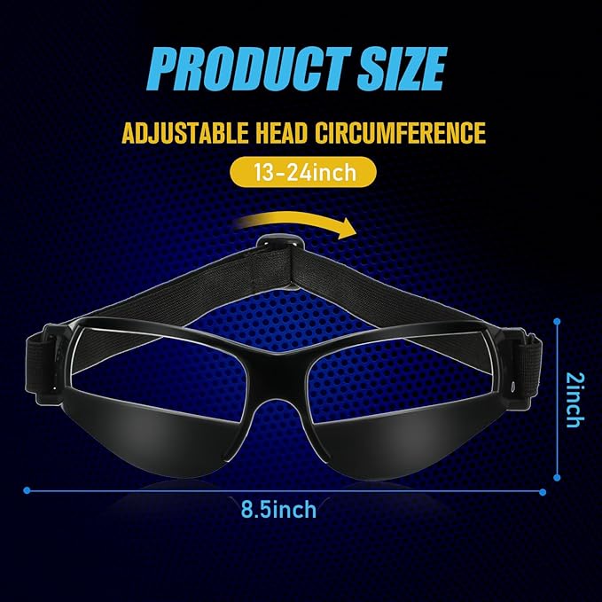 Dribbling Goggles Basketball Sports Glasses Adjustable Dribbling Black Goggles Basketball Training Equipment