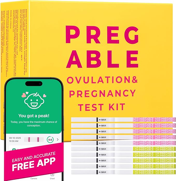 Combo Kit: 50 Ovulation Tests & 20 Pregnancy Tests, Free Tracker app, SmileReader, OPKs, HPTs (50LH + 20HCG (Pack of 1))