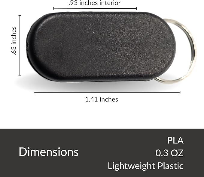 Micro Magnetic Keychain Pill Holder 3-Pack - Compact, Durable, Lightweight with Sleek Minimalist Design - Secure, Discrete, Portable Pill Holder Keychain (Luxe 3-Pack)