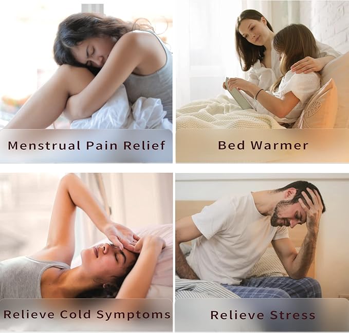 Hot Water Bottle, Fythao Rubber Hot Water Bottle for Pain Relief, Hot Water Bag for Cramps, Bed Warmer for Hand Feet Waist