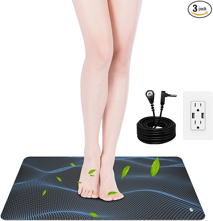 Grounding Mat Kit 35.4 x 23.6 Inches, Grounding Mat for Sleep, Energy, Pain Relief, Inflammation, Balance, Wellness.