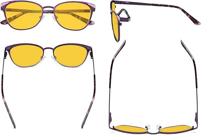 Eyekepper Blue Light Filter Glasses for Women- Butterfly Design Computer Eyegalsses with Transparent Blue Lens
