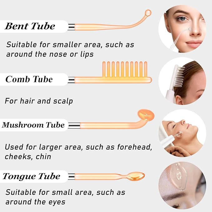 High Frequency Facial Device DARSONVAL High Frequency Facial Wand Micro-care Skin Care