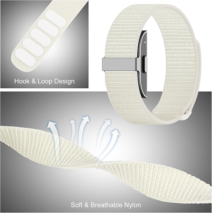 Nylon Loop Sport Replacement Bands Compatible with Hume Health Band, Soft Breathable Adjustable Wrist Band for Hume Band Replacement Strap Wristband for Fitness Tracker Women Men