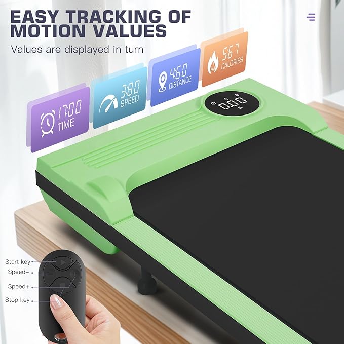 ANCHEER Walking Pad 3.0HP Under Desk Treadmill 300lbs Weight Capacity with Remote Control, Compact Electric Treadmills for Home/Gym/Office with LED Screen, Ultra-Quiet, Installation-Free