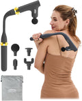 3-in-1 Massage Gun, Deep Tissue Percussion Massager with Extended Handle for Back Pain Relief, Portable for Gym/Office/Home,FSA-HSA Eligible