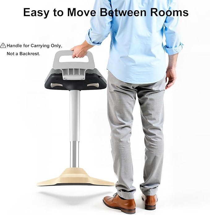 Standing Desk Chair - Ergonomic Wobble Stool for Adults - Active Seating Stool Height Adjustable (22"-31.9") - Perfect for Home Office, Standing Desks, and Classrooms