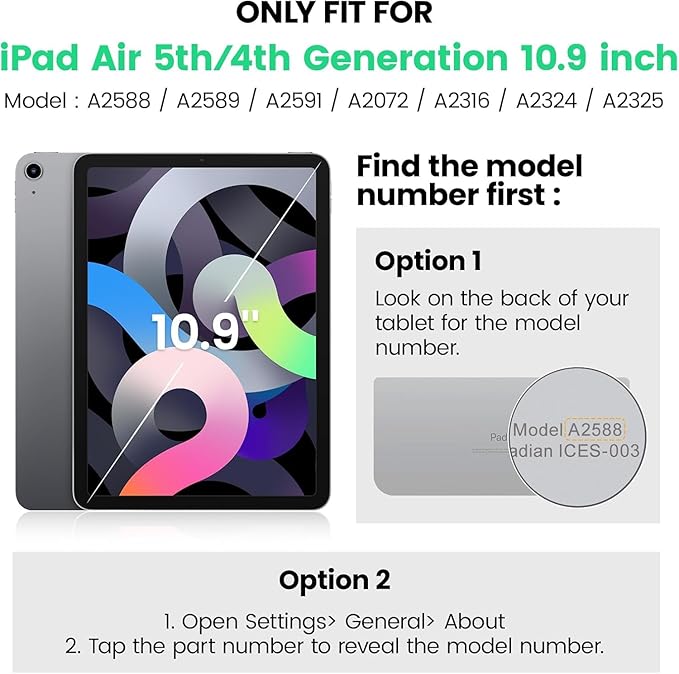 ZenRich [2 Packs] Anti Blue Light Screen Protector for iPad Air 5th/ 4th Generation 10.9 Inch – 9H Hardness Tempered Glass, HD Clarity, Eye Protection, Scratch Resistant, Bubble-free