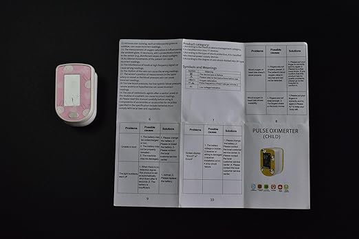 Children Digital Fingertip Pulse Oximeter Blood Oxygen Saturation Monitor with Adorable Animal Theme USB Rechargeable (fit for newborn/infant) For sports and aviation use only (pink)