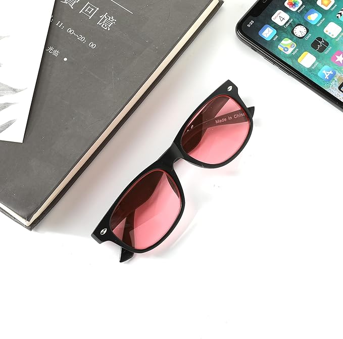 SomniLight FL-41 Light Sensitivity Glasses for Florescent Light Sensitivity, Photophobia, and Migraines (Wayfarer Style)