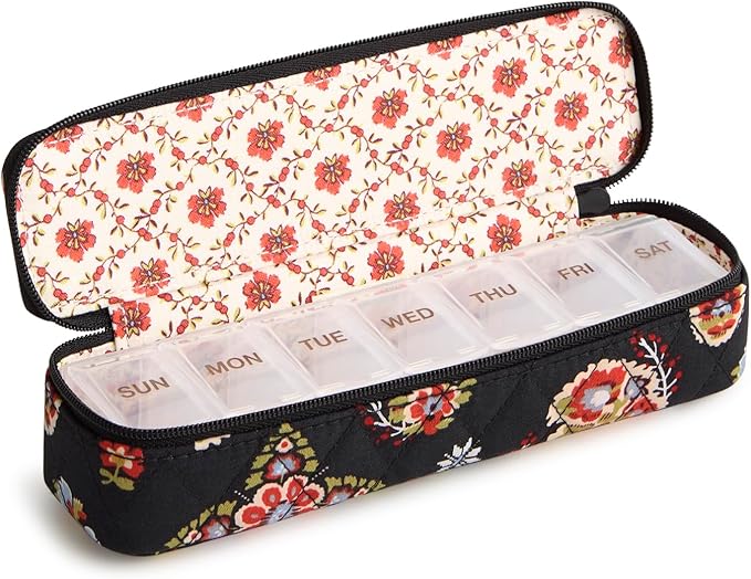 Vera Bradley womens Travel Pill Case, Cotton Gabardine