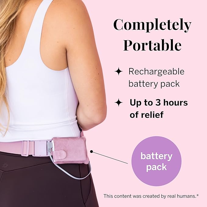 Pixie Period Heating Pad for Cramps - Thinnest Wearable Heating Pad for Feminine Care - Unnoticeable Under Clothes - Best Portable Pain Relief Heat Belt On The Market - Hours of Menstrual Pain Relief