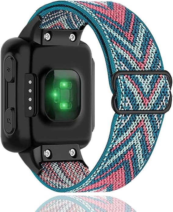 Compatible with Garmin Forerunner 35/30 Band, Nylon Elastic Solo Loop Women Men,Adjustable Replacement Watch Strap for Garmin Forerunner 35 Sport Watchband for SmartWatch