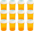Prescription Reversible Thumb Tab Vials,Pill Bottles with Child Resistant Cap,Empty Medicine Bottles with Caps,Medicine Container for Personal Medication & Pharmacy.(30dram,12pcs)