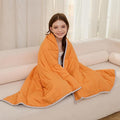 Weighted Blanket 7lbs Twin Size Orange Grey 41"x60" Weighted Blankets Heavy Blanket are Comfortable and Cozy