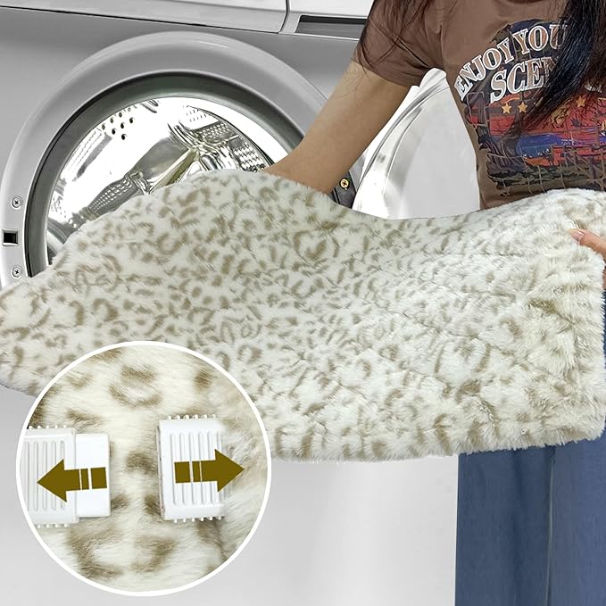 Full Weighted Heating Pad - Plush 2.3LB Hot Heated Pad for Back Pain Relieve, 12 Heating Levels, 8 Timer Settings, Holiday Gifts for Women Men Mom Dad (Leopard Print, 12''×24'' BB)
