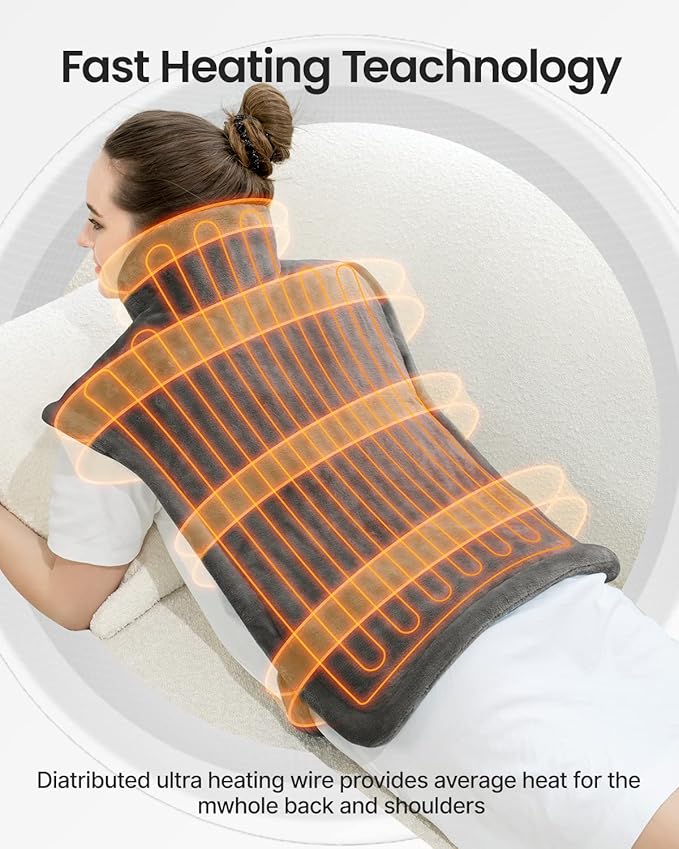 RENPHO Mothers Day Gifts, Electric Heating Pad - 6 Heat Levels for Neck, Shoulder, and Back, Weighted Pad for Snug Fit - Machine Washable, ETL Safety Certified for Cold Nights and Winter, FSA Eligible