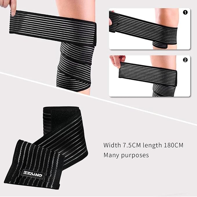 ONTYZZ Adjustable Calf Compression Bandage Support Knee Wraps Elastic Sports Knee Bands for Ankle Elbow Wrist Replacement