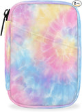 Tie Dye Beautiful Rainbow Pill Case Travel Pill Organizer Weekly 7 Day Portable with Zipper Medicine Box Pill Case for Vitamins, Birth Control,Fish Oils,Medication, Supplements