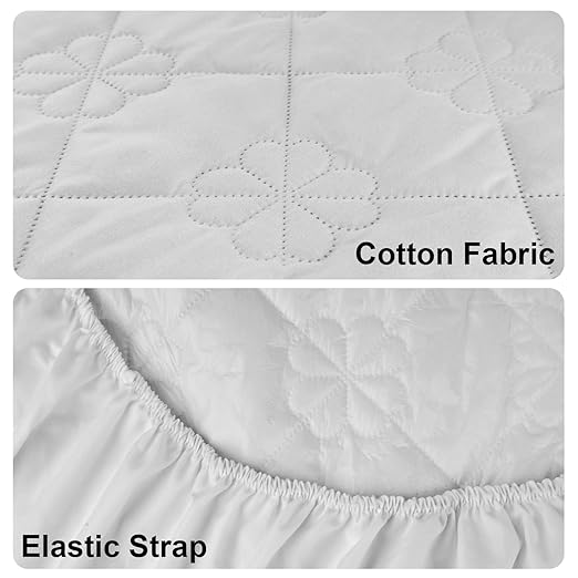 1 Pack Hospital Bed Sheets with Elastic All Around for a Perfect Fit,Waterproof Sheets for Hospital Bed at Home,Reusable and Machine Washable, 36" x 84" x 14" (Floral-White)