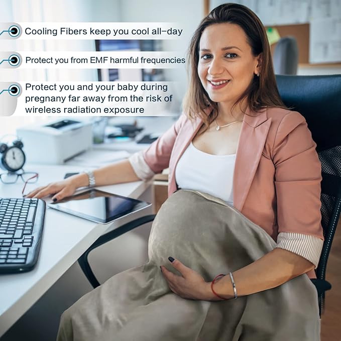 STARLENGET EMF Blanket for Pregnant and Babies, 5G Anti-Radiation Faraday Blanket, WiFi Bluetooth Electric Wave Pregnancy Protection, 38'' x 40''