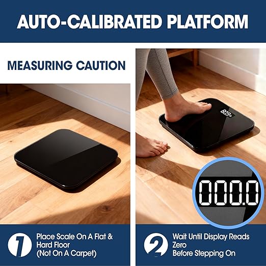 2 Pack Scale for Body Weight, Digital Bathroom Scale with Clear LED Display, High Precision Measurements, 400lb, Safe Rounded Corners (Batteries Not Included)
