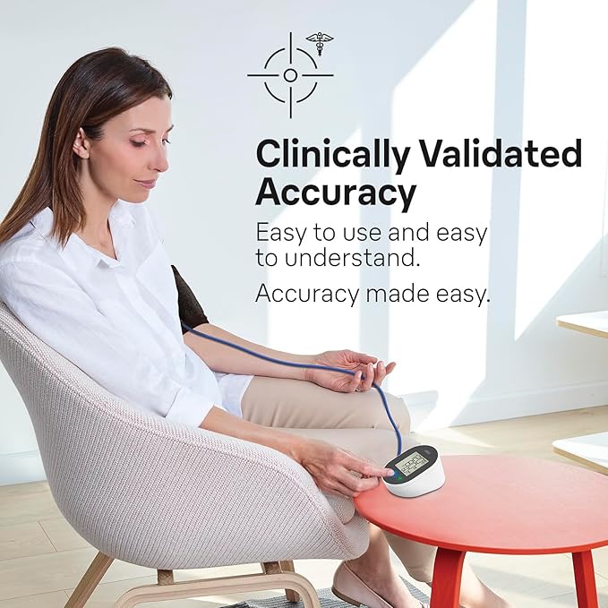Braun ExactFit™ 2 Blood Pressure Monitors for Home Use - Accurate Blood Pressure Machine, Color-Coded Results, Large Display BP Monitor, Universal Upper Arm BP Cuff, 30 Memory Slots