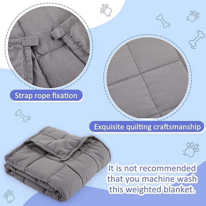 Geiserailie 36" x 48" Weighted Blanket for Dogs Pets, Weighted Dog Blanket Soft Washable Calming Blankets for Medium Large Dogs with Anxiety Use in Car, Bed Couch Gift for Dog Owners Lovers