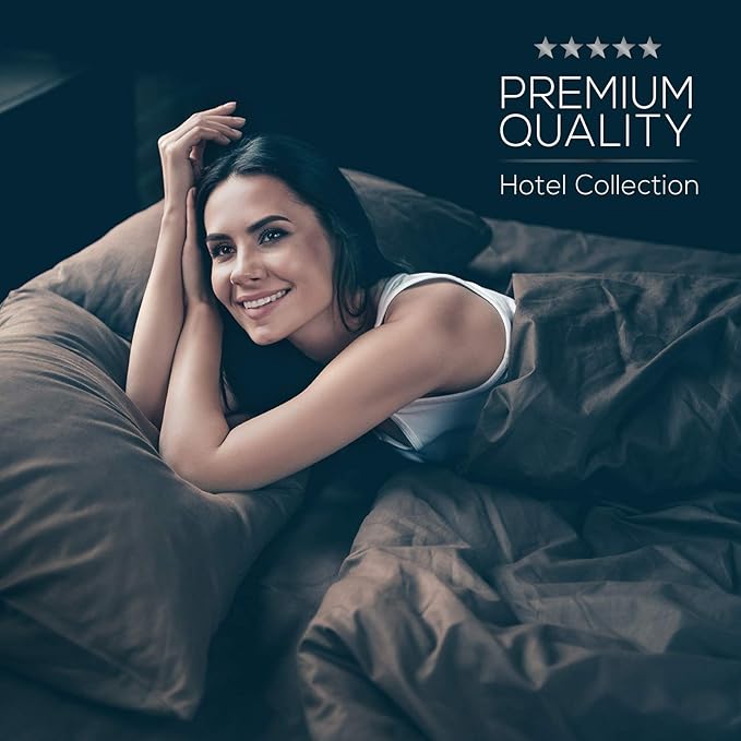 Mueller UltraTemp 6 PC Queen Sheet Set - Ultra-Soft Luxury Series, Cooling & Breathable Hotel Luxury Bed Sheets, Deep Pocket Wrinkle-Free Oeko-TEX, Dark Gray