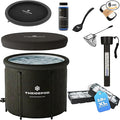 The Pod Company – The Original Ice Pod 84-Gallon Ice Bath Bundle – Portable Cold Plunge Tub with Insulated Lid, Thermometer, Water Stabilizer, 12 Ice Bricks & Cleaning Kit for Recovery & Wellness