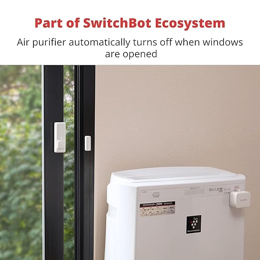 SwitchBot Door Alarm Contact Sensor - Smart Home Security Wireless Window Alarm and Door Sensor, Add SwitchBot Hub to Make it Compatible with Alexa