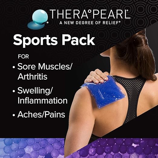 TheraPearl Reusable Hot Cold Pack, Sports Ice Size Pack with Gel Beads for Athletes, Flexible Hot & Cold Compress for Arthritis Pain Relief, Swelling, Sports Injuries, Cooling & Heating Pad