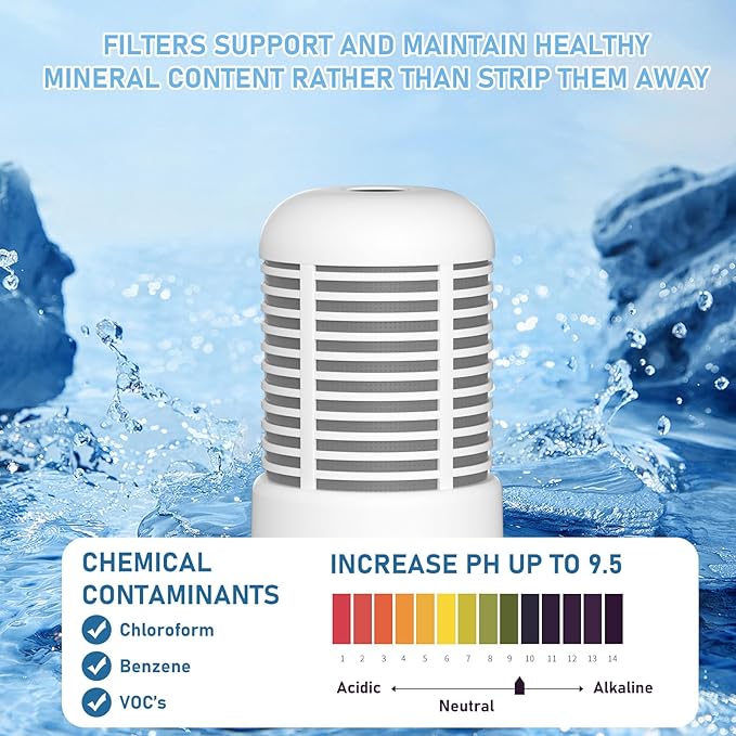Water Filter Pitcher Replacement Compatible with Seychelle Water Filter Pitcher 32 oz or Dual-Filter 64 oz pH Enhancing Filtration, 4-Pack
