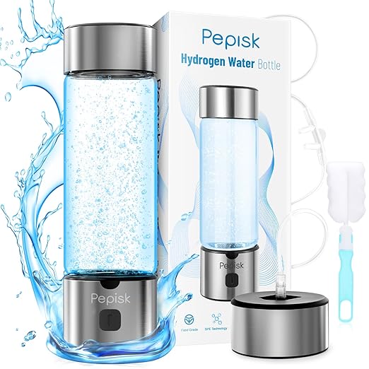 Hydrogen Water Generator Bottles, Hydrogenated Water Bottle with SPE PEM Technology, 460ml(16OZ) Hydrogen Water Bottle Generator for Home, Office, and Travel-Certified H2 Generator-Gift Box