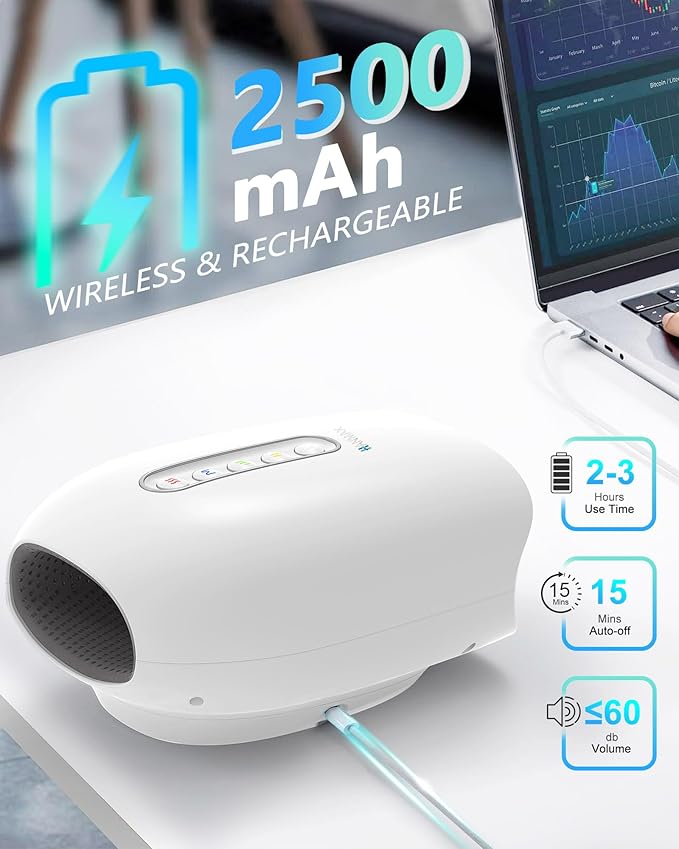 HANMAX Cordless Hand Massager with Heat and Compression – for Arthritis & Carpal Tunnel, Mothers Day Gifts for Women/Men, FSA-HSA Eligible