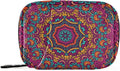 Tribal Mandala Pill Case, Cute Weekly Portable Pill Bag Container 7 Days Pill Box Organizer Vitamin Supplement Holder with Zipper for Travel Family Business