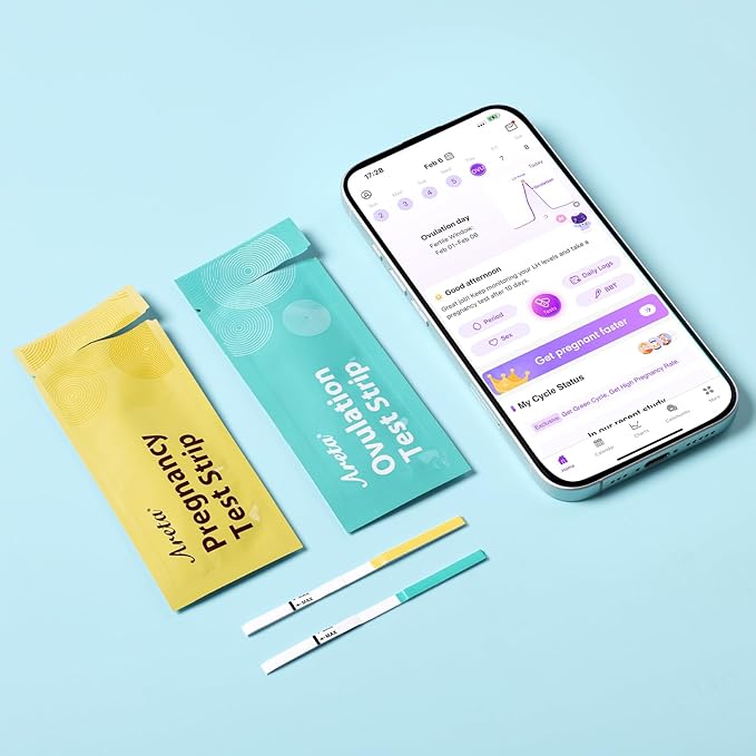 Areta Ovulation & Pregnancy Test Strips: 100 Ovulation Strips & 30 Pregnancy Tests Combo Kit | Accurate at-Home Fertility Tracker | Highly Sensitive Early Pregnancy Detection | 100 LH + 30 HCG