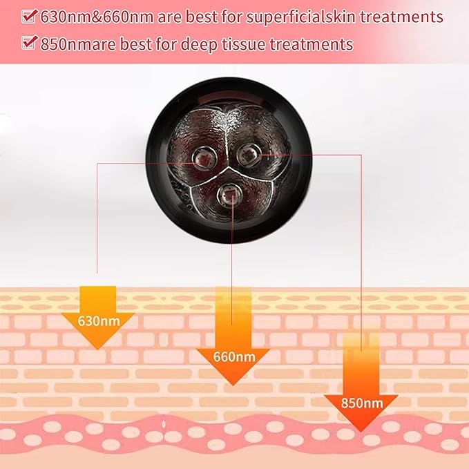 Infrared Light Therapy for Joint and Muscle Pain. Red Light Therapy for Face,Infrared Light Therapys,Red Lights-3 Wavelengths,Therapys Device Red Light Wand.