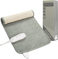 GOTCOZY Heating Pad for Back Pain Relief & Cramps,Electric Heating Pads for Neck and Shoulders with 2H-Auto Shut Off and 5 Heat Settings,Gifts for Mom Men 12''X24''(Grey)