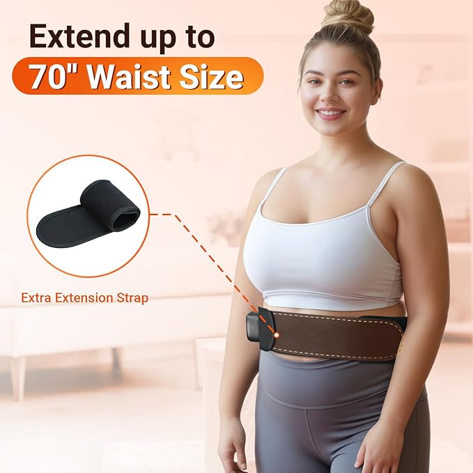 Comfytemp 5000mAh Portable Red Light Therapy Belt for Body, Wearable Near Infrared Light Therapy Wrap, 13W Light Wrap for Waist Belly Lower Back Joint Muscle, 50''x7''