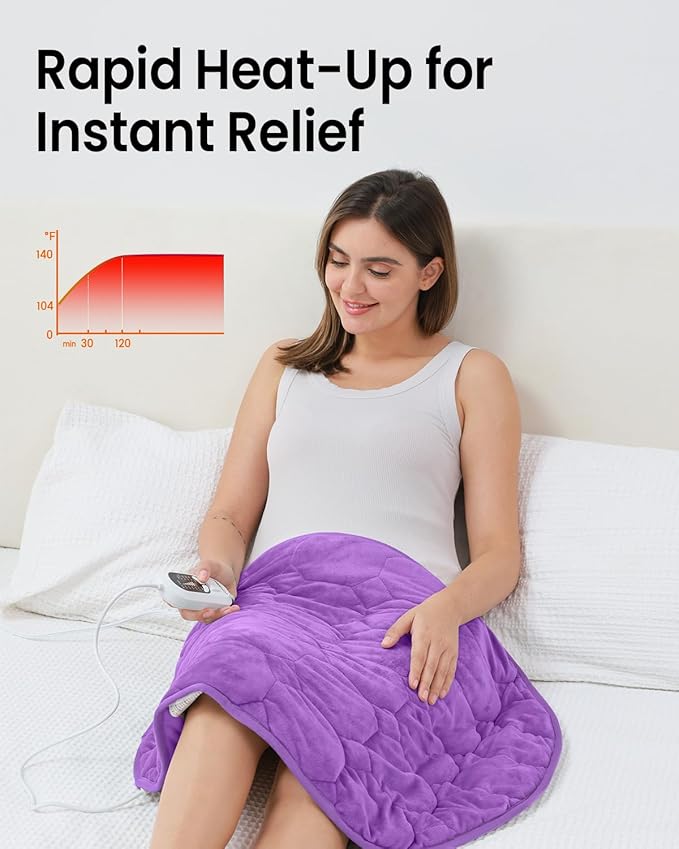 immtree Weighted Heating Pad for Deeper Pain Relief, 5lbs XXXL Size(29x24) with Fast Heat Technology, Heated Blankets for Adults, Relief for Back and Shoulder and Knee, Christmas Gifts for Women