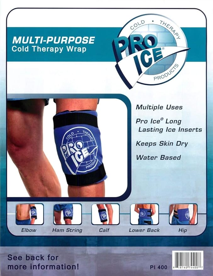 Pro Ice Cold Therapy Ice Pack Body Wrap for Knee, Arms, Hip or Back + Ice Pack Insert for PI 400 & PI-401