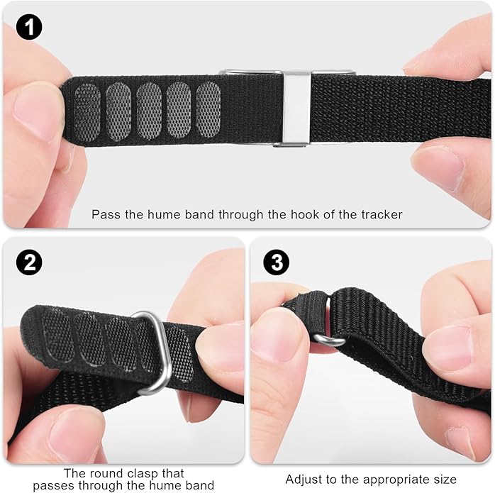 Bicep Bands Compatible with Hume Band, Hook and Loop Replacement Strap, Soft Nylon Sport Arm/Ankle Band Breathable Adjustable Wristband for Hmue Health band