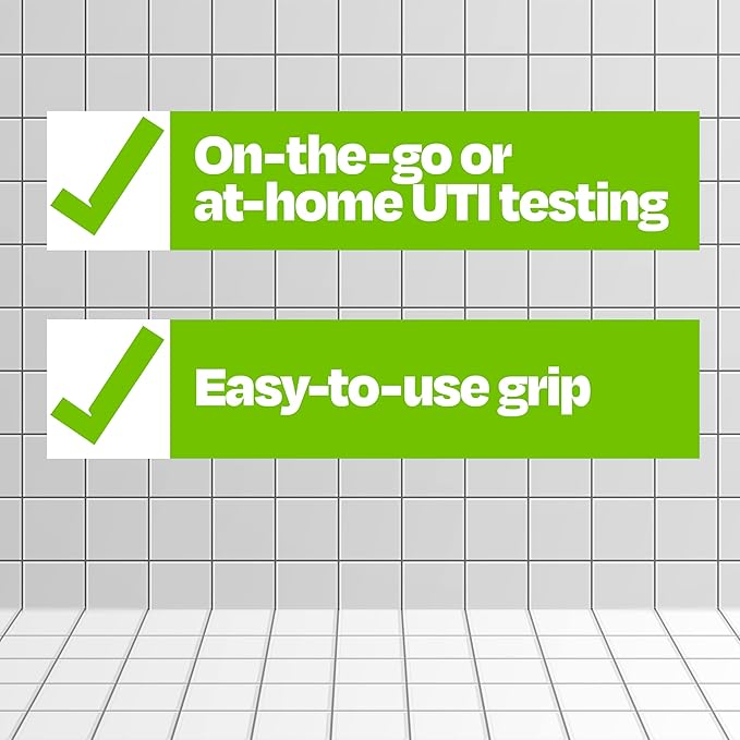 Cystex UTI Test Strips for Women & Men - Fast, At-Home Urinary Tract Infection Test Kit - Detects Leukocytes & Nitrites - Clinically Accurate Results in 2 Minutes - 4 Test Strips per Box