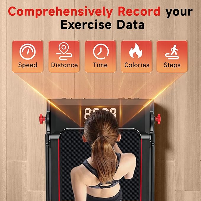 Walking Pad Treadmill with Incline and Handle Bar, 7.5MPH Under Desk Foldable Treadmill for Home Office with Remote Control