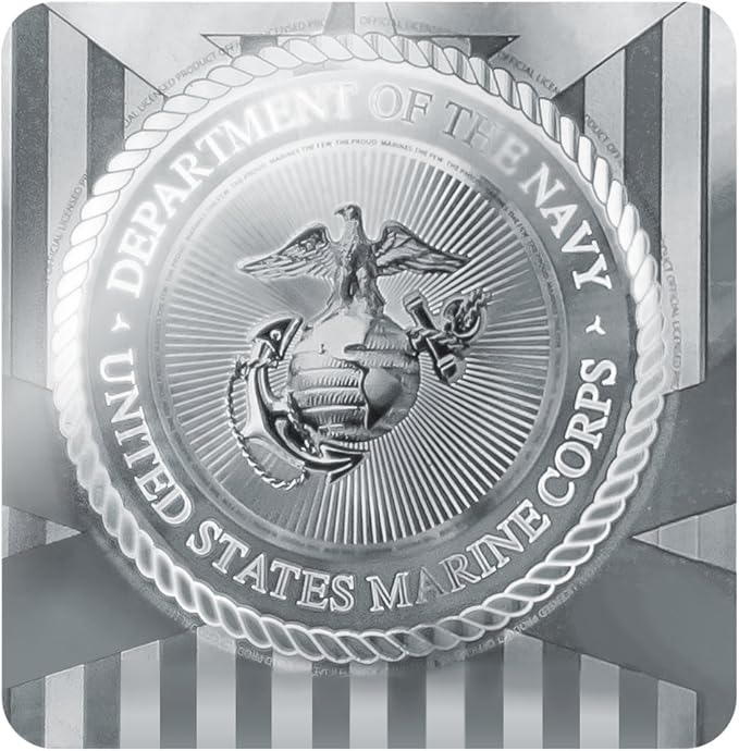 Veteran USMC Marine Corps White on Blue Officially Licensed Pill Case Trinket Gift Box