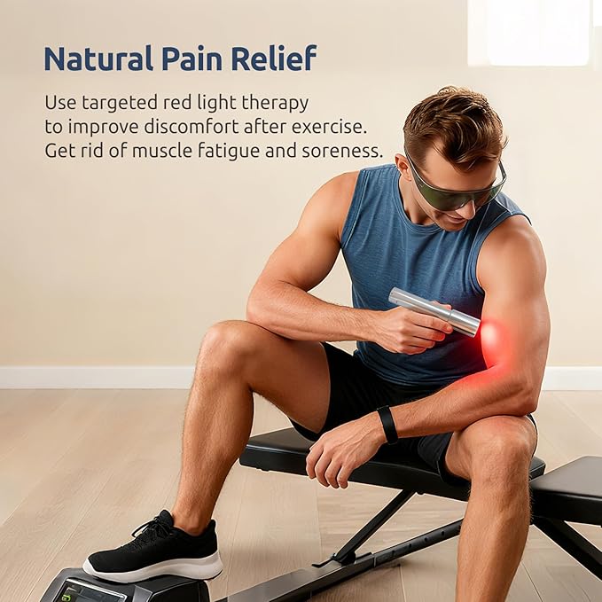 Red Light Therapy: A high-Intensity red Light Therapy Wand Featuring Five Distinct wavelength Light Beads, Designed for Treating Joint and Muscle Pain Throughout The Body and for Facial Care.