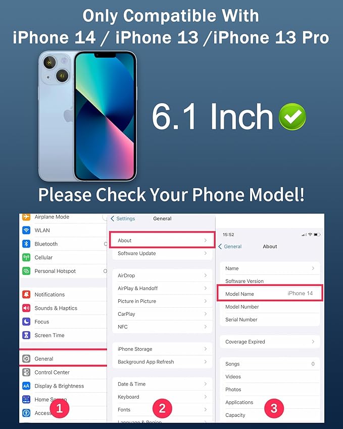 Privacy Screen Protector for iPhone 13 Pro / for iPhone 13 / for iPhone 14, Tempered Glass Film with Easy Installation Frame 2 Pack True 25° Anti Spy Anti-Blue Light Eye Protection 9H Hardness (6.1 inch Blue)