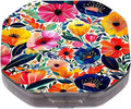 This Portable Bohemian Style Flower Pattern 4 Compartment Pill Box Can Be Placed in A Pocket Or Wallet to Store Vitamins, Medicines Health Supplements Other Medications.