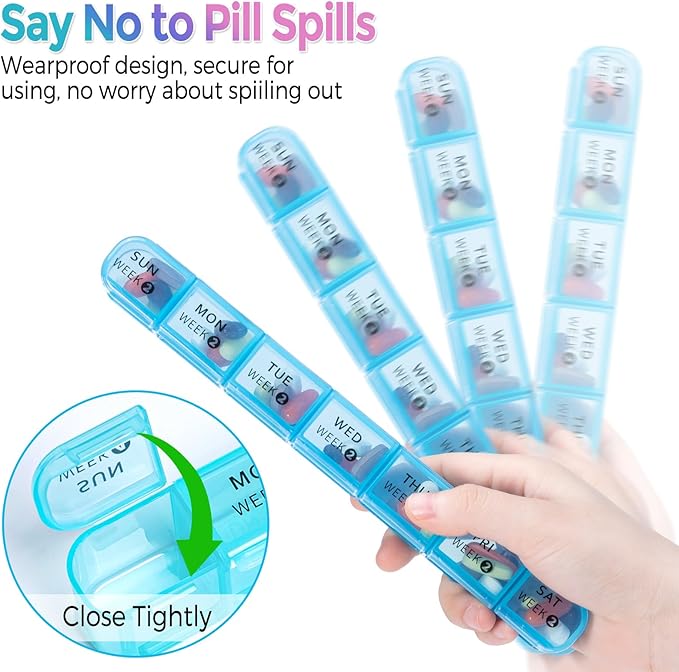 Zoksi Monthly Pill Organizer 28 Day 1 Time a Day, Large 4 Weeks Pill Box Organizer, Dust-Proof One Month Pill Case, Travel Medicine Organizer Monthly, Portable Pill Container for Vitamins and Meds
